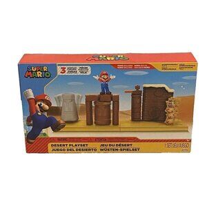 SUPER MARIO 2.5" Desert Playset Kids Gift Set New 2021 #40618